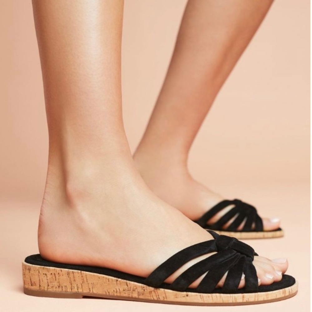 Anthropologie Splendid Black Slides